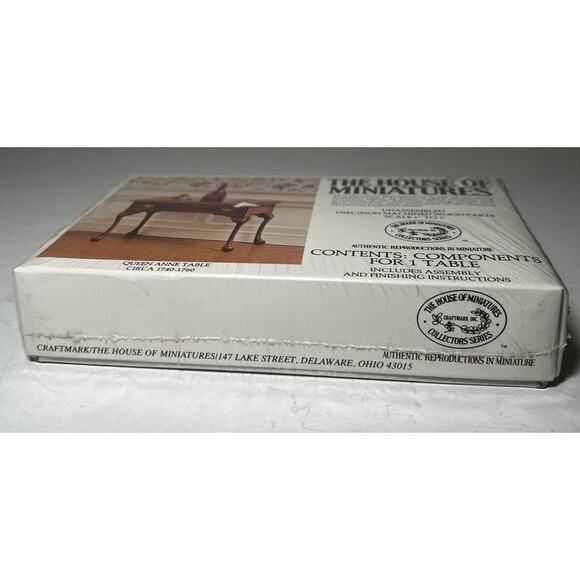 The House of Miniatures Kit 40038 Queen Anne Table NEW SEALED Vintage Furniture - Picture 6 of 8